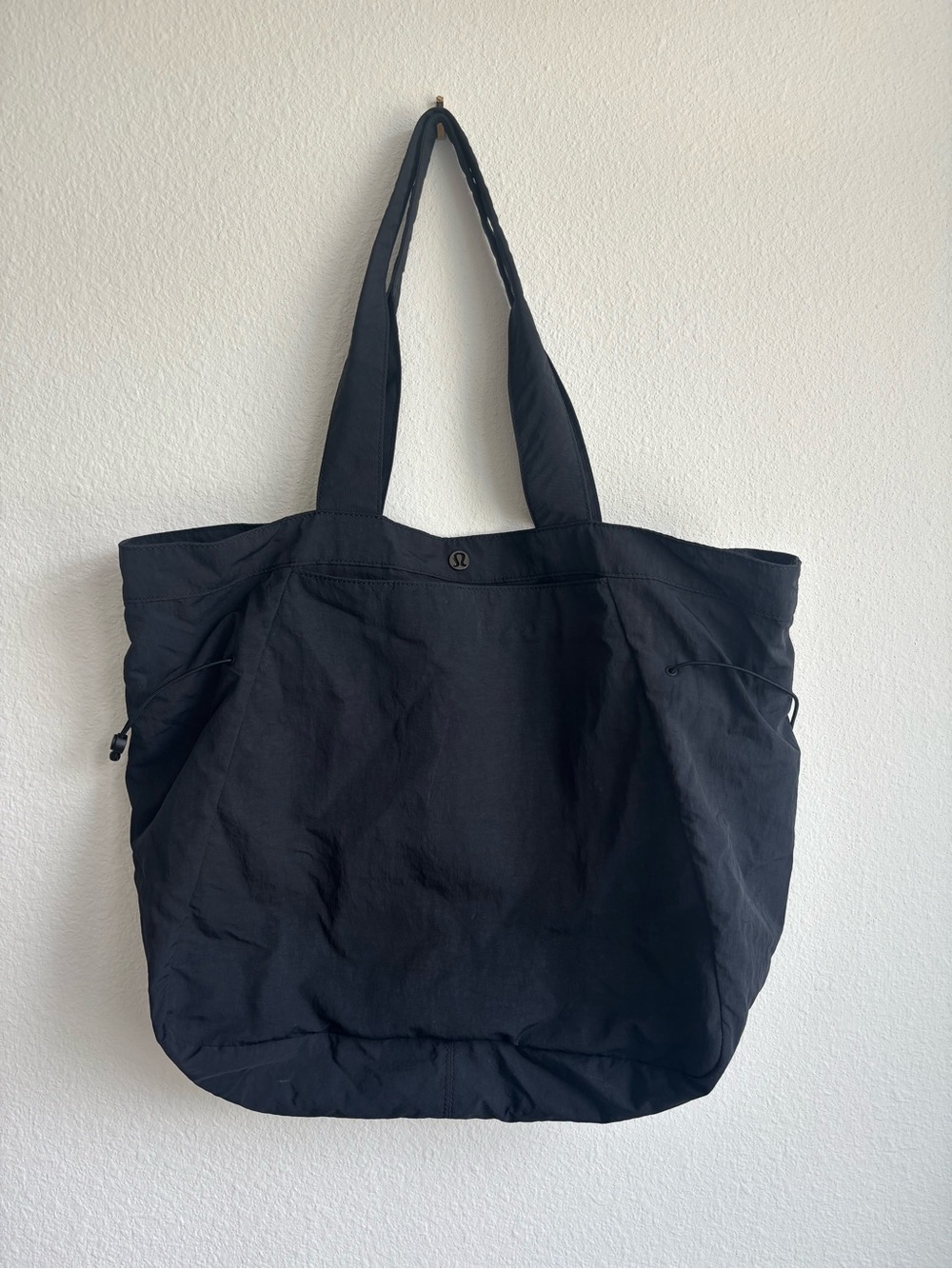 lululemon athletica Black Large Tote with Top Snap